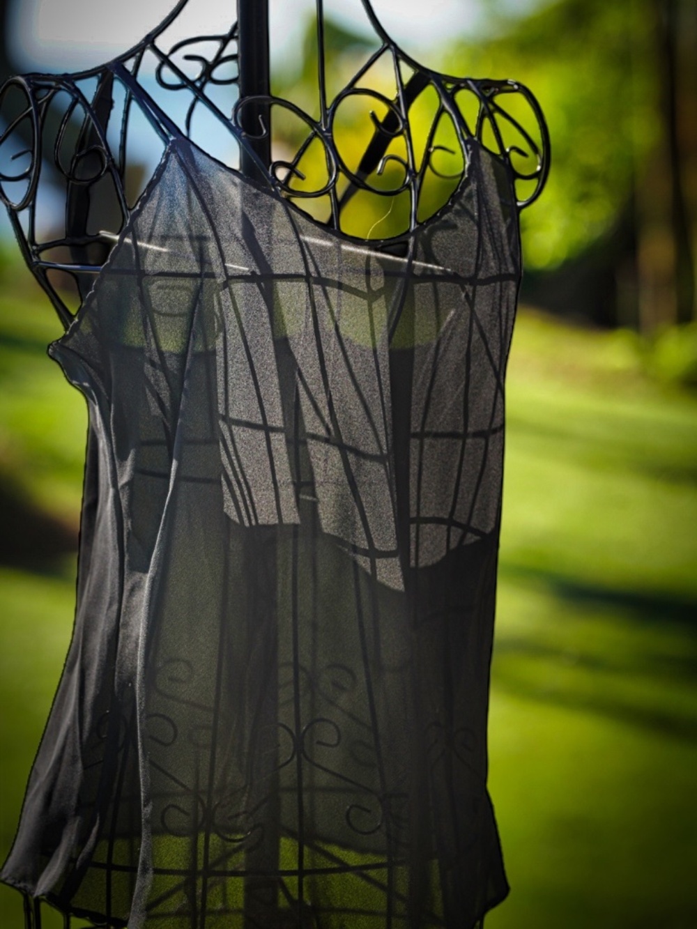 Sheer Black Layering Camisole - No Brand - Size S